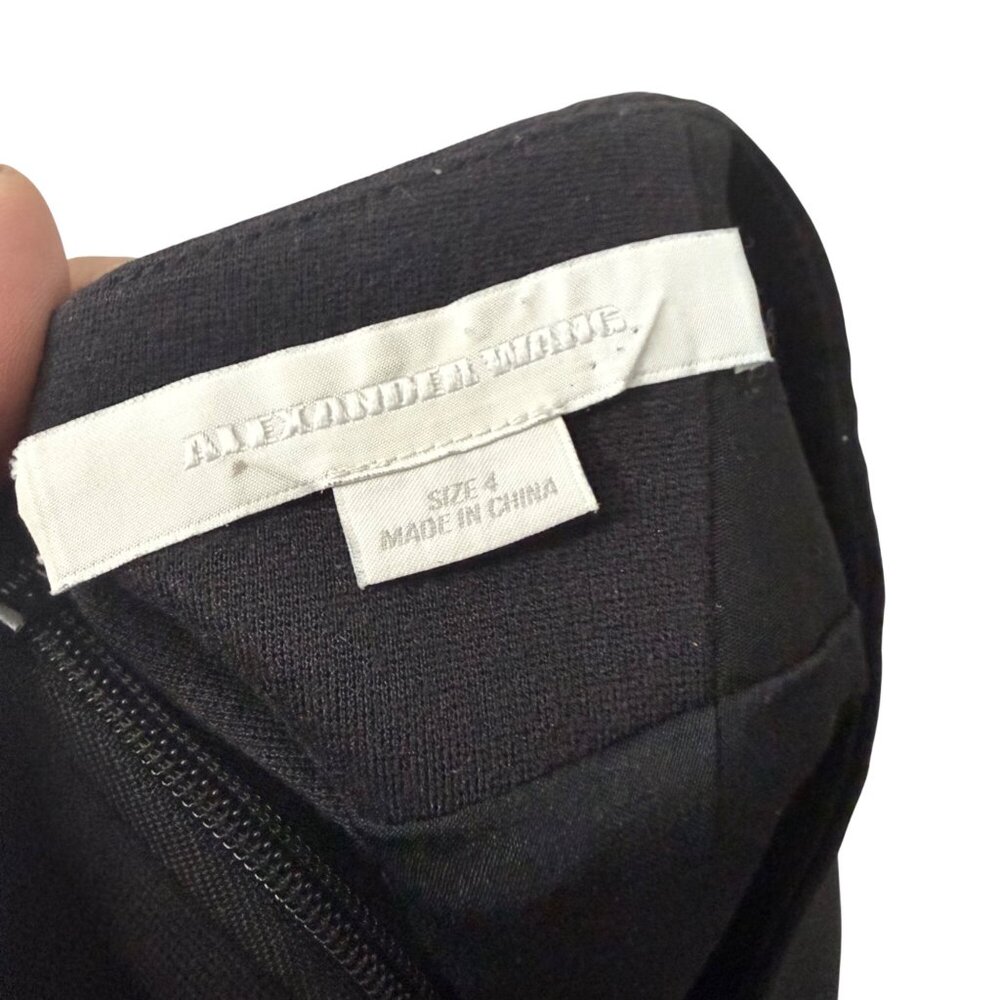 Alexander Wang Black Structured Back Zip Mini Ski… - image 2